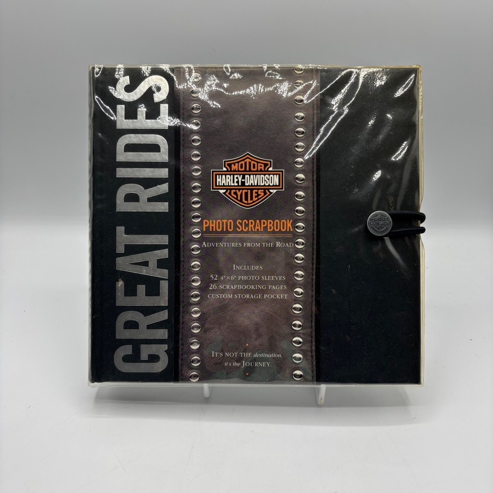 Harley Davidson Great Rides Photo Scrapbook 2003 Vintage Black Never Used